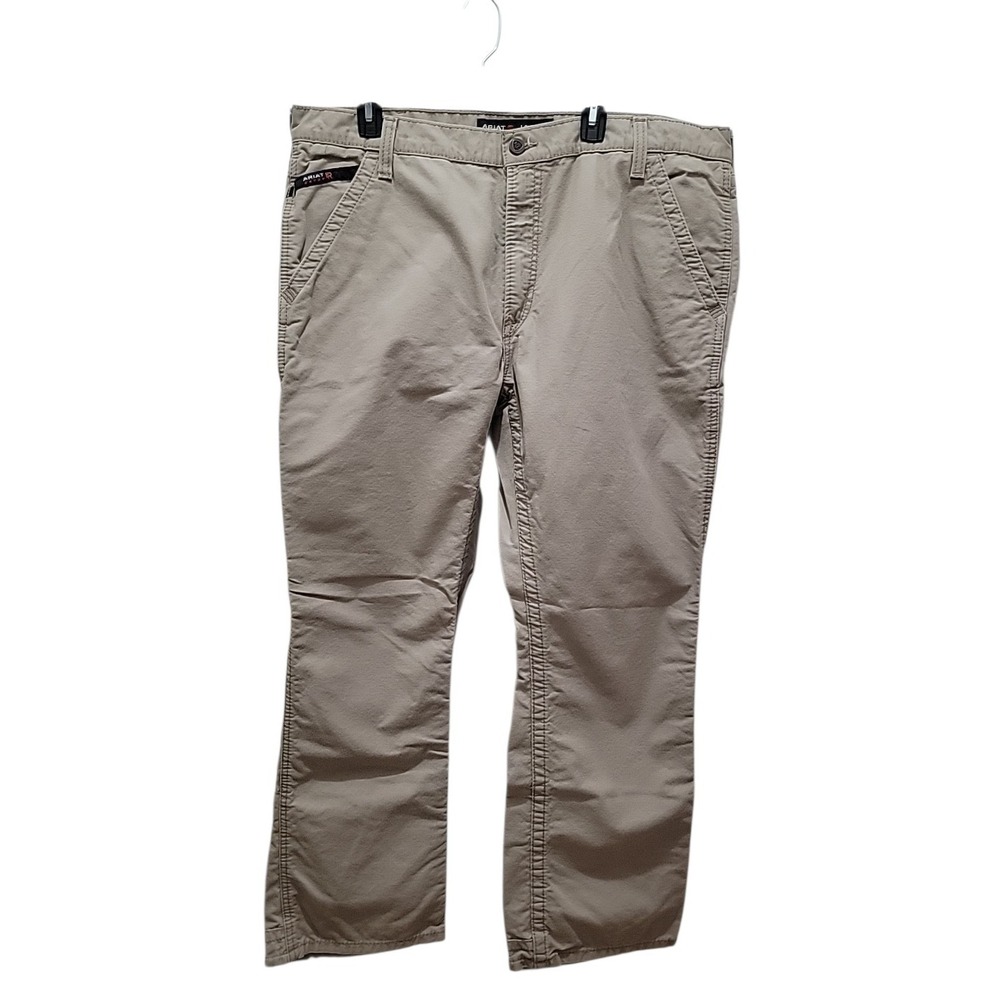 Ariat FR M4 Low Rise Boot Pants Mens 40x32 Tan Flame Resistant Work CAT 2 Westex